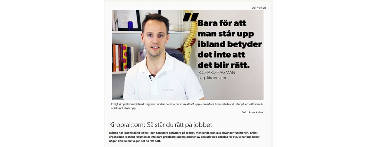 Så står du rätt på jobbet