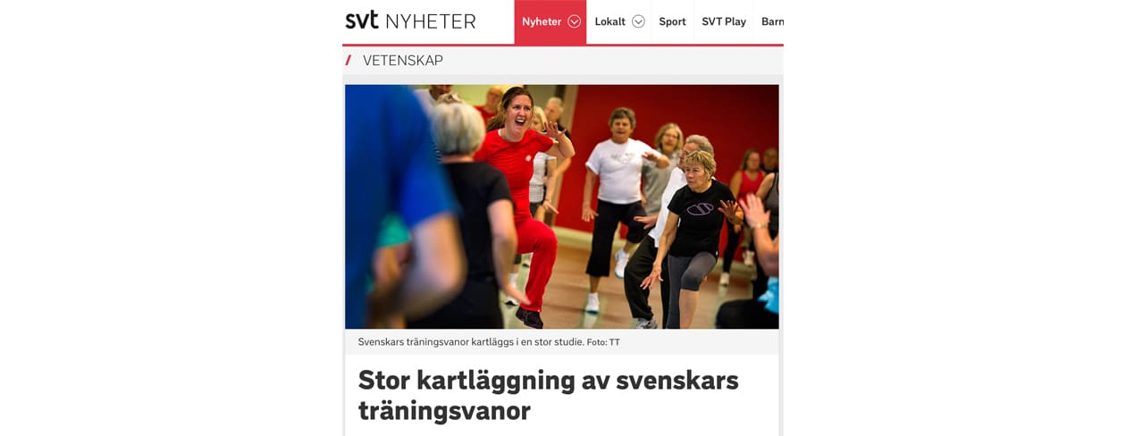 Stor kartläggning av svenskars träningsvanor