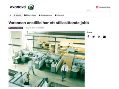 Avonova - Varannan anstäld har ett stillasittande jobb